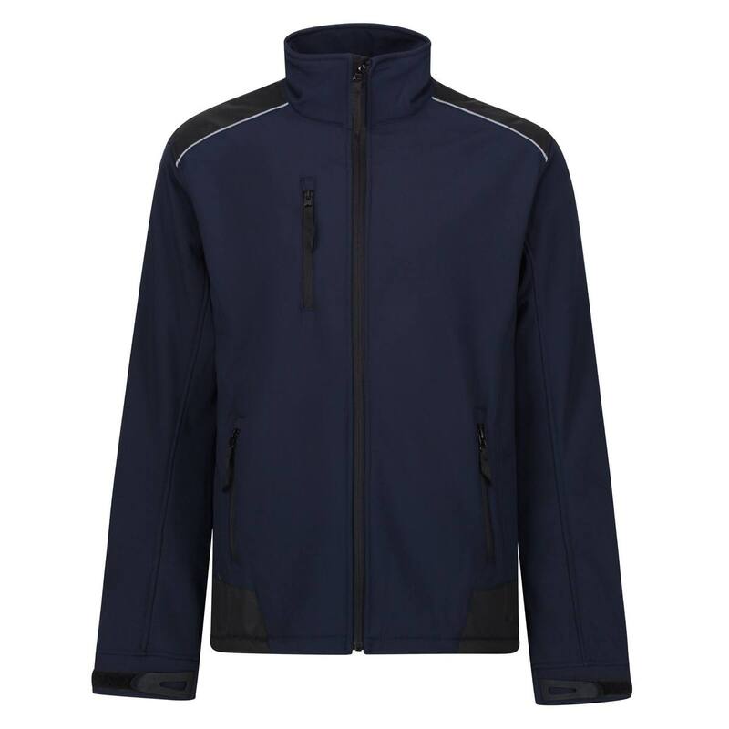 レガッタ レディース アウター ジャケット・ブルゾン Regatta Mensandstorm Workwear Softshell Jacket Navy And Black ブラック|ReVida 店