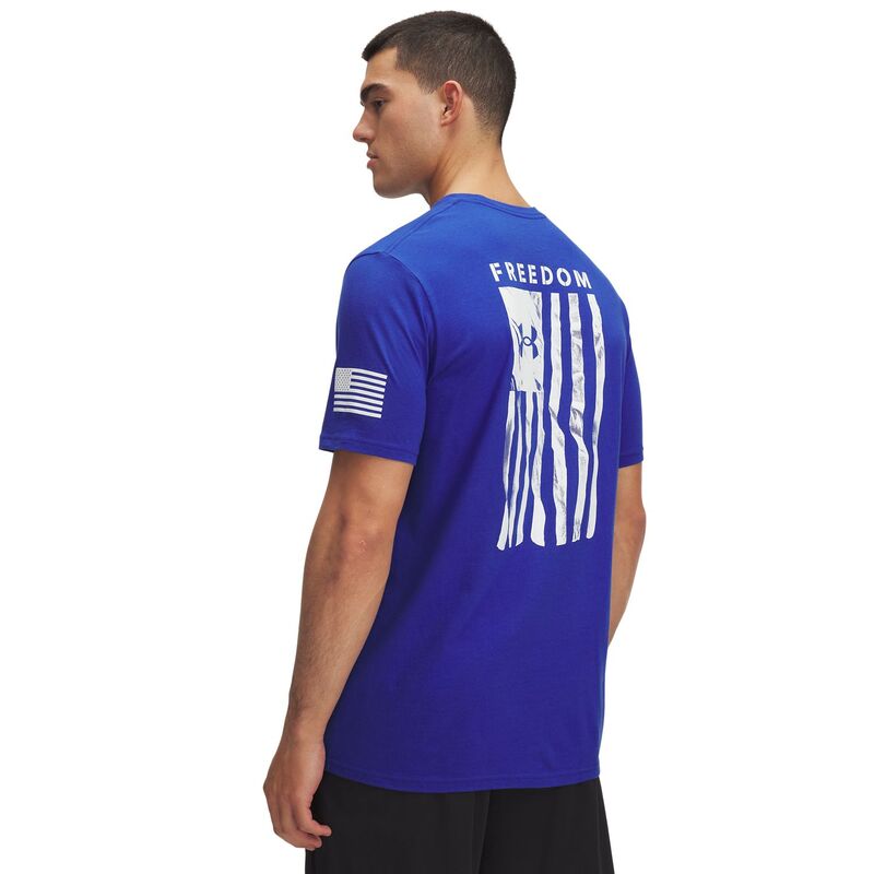 アンダーアーマー レディース トップス Tシャツ グラフィック Men Under Armour Freedom Flagraphic Tee Royal Blue ブルー