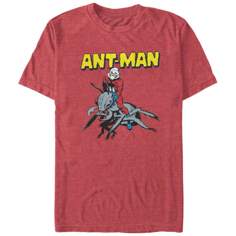 マーベル レディース トップス Tシャツ トール グラフィック Big & Tall Marvel Ant-Man Riding Ants Graphic Tee Red Heather ヘザー|ReVida 店