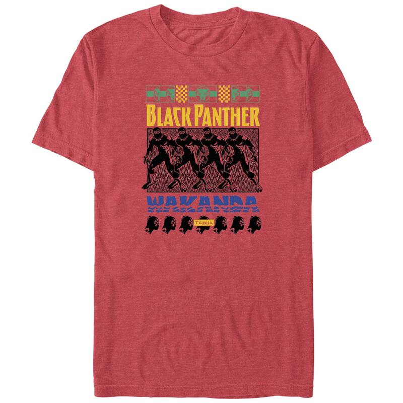 マーベル レディース トップス Tシャツ トール グラフィック Big & Tall Marvel Black Panther Wakanda Graphic Tee Red Heather ヘザー｜ReVida 店