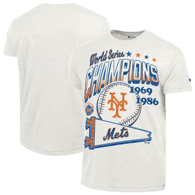 はやりっ子 レディース トップス プルオーバー Men\u0027s Champion White New York Mets Winning Tradition Cooperstown Tri-Blend T-Shirt Met White 白いこと
