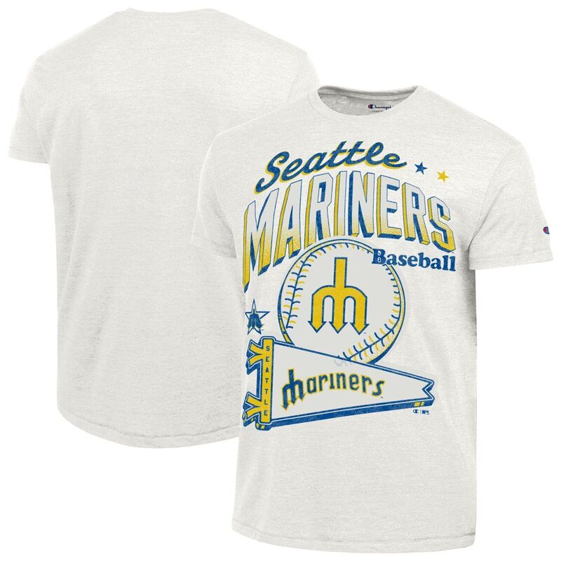 はやりっ子 レディース トップス プルオーバー Men\u0027s Champion White Seattle Mariners Winning Tradition Cooperstown Tri-Blend T-Shirt Mns White 白いこと