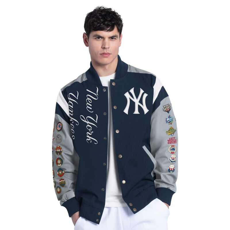 G-III レディース アウター 上衣・上衣 Men\u0027s G-III Sports by Carl Banks Navy New York Yankeestrong Safety Commemorative Full-Snap Varsity Jacket Ynk Navy 米国海軍