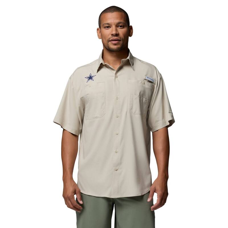 コロンビア レディース トップス プルオーバー 落ち込む Men\u0027s Columbia Tan Dallas Cowboys Tamiami Omni-Shade Button-Down Shirt Cow Multi マルチ色つや