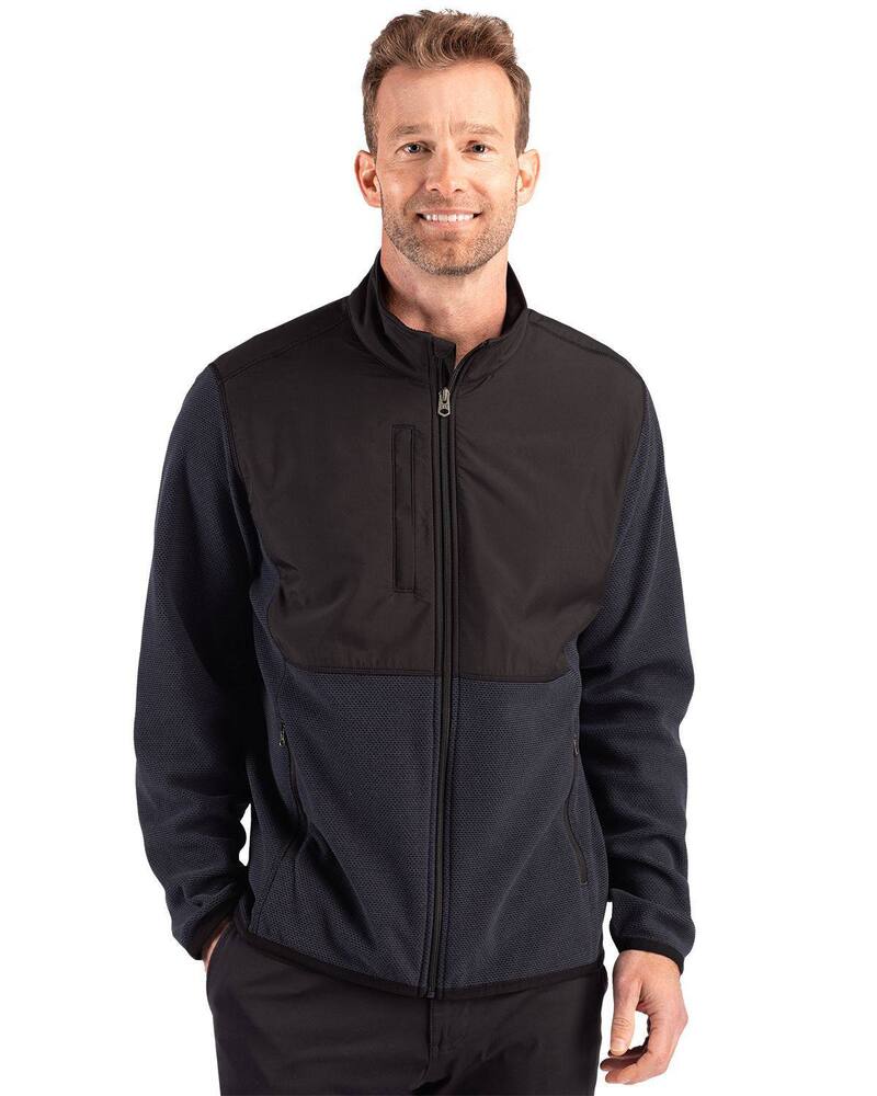 カッターアンドバック レディース アウター ジャケット・ブルゾン フリース Cutter & Buck Hunts Point Epicomfort Recycled Fleece Mens Hybrid Jacket Black ブラック｜ReVida 店