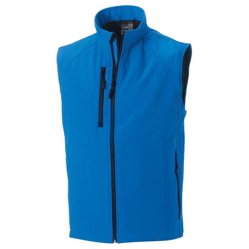 ラッセルアスレチック レディース アウター ジャケット・ブルゾン ジレ Russell Athletic Russell Mens 3 Layer Soft Shell Gilet Jacket Azure Blue ブルー