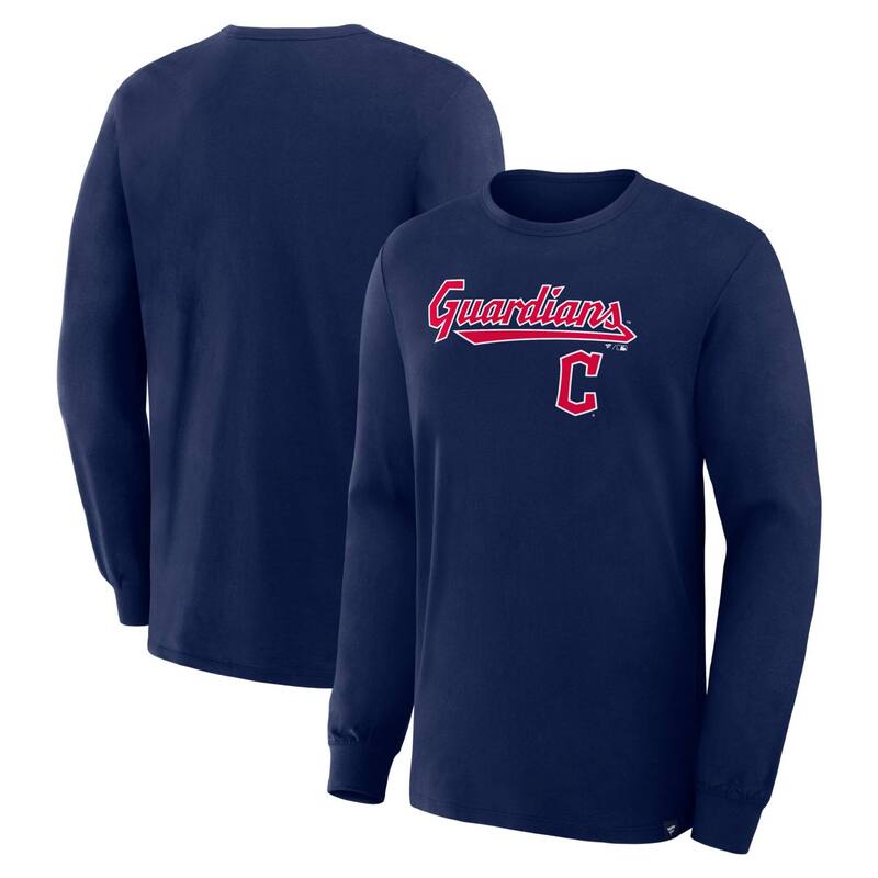 ファナティクス レディース トップス プルオーバー Men\u0027s Fanatics Navy Cleveland Guardians Lock-Up Legacy Long Sleeve T-Shirt Grd Navy 米国海軍