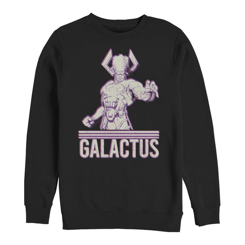 マーベル レディース トップス ティーシャツ トール フリース グラフィック Big \u0026 Tall Marvel Fantastic Four Galactus Poster Graphic Fleece Black 黒いこと Tシャツ・カットソー-トップス