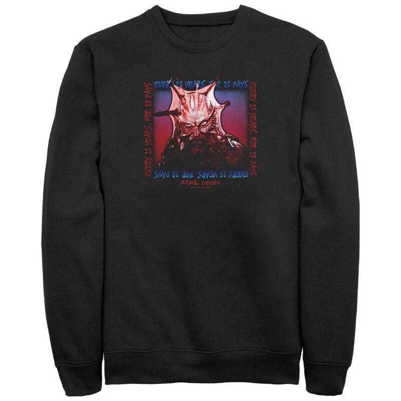 アニメ人となり レディース トップス ティーシャツ スウェットール フリース Licensed Character Big \u0026 Tall Jeepers Creepers Every 23 Years For 23 Days Fleece Sweatshirt Black 黒いこと トップス-Tシャツ・カットソー-レディースファッション