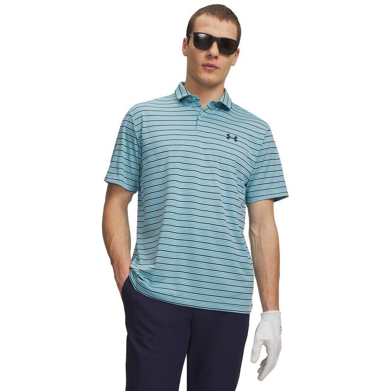 アンダーアーマー レディース トップス プルオーバー スポーツシャツ Under Armour Matchplay Stripe Polo Shirt Blue Haze 青み