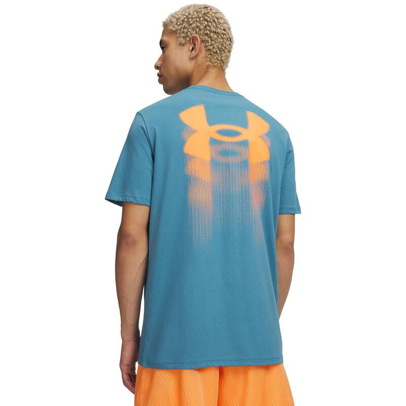 アンダーアーマー レディース トップス Tシャツ ロゴ Men Under Armour Blur Logo Short Sleeve Tee Boundless Blue ブルー