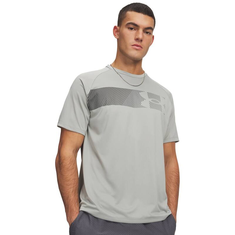 アンダーアーマー レディース トップス Tシャツ グラフィック Men Under Armour Tech Graphic Short Sleeve Tee Titanium