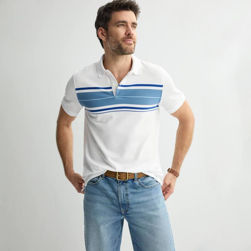ソノマ レディース トップス Tシャツ ポロシャツ Menonoma Goods For Life Fashion Pique Polo White Chestripe ホワイト
