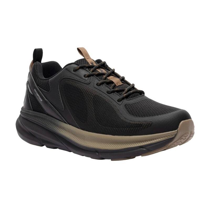 トレス通行手形 レディース シューズ スニーカー Trespass Mens Carver Waterproof Trainers Black 黒いこと