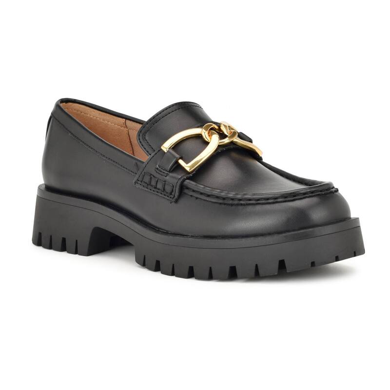 ナインウェスト レディース シューズ スリッポン・ローファー Nine West Gables Women\u0027s Lug Sole Loafers Black 黒いこと
