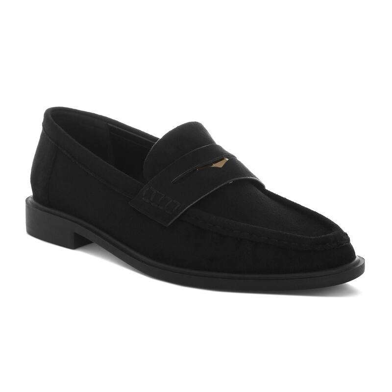 ロンドンラグ レディース シューズ スリッポン・ローファー London Rag Stahla Women\u0027s Moc Toe Loafers Black 黒いこと