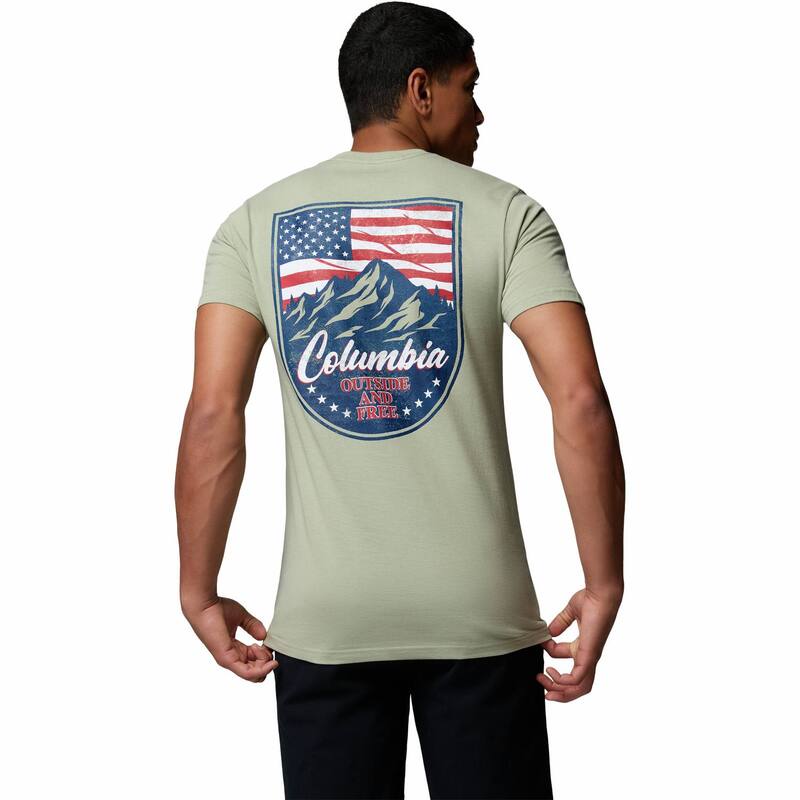 コロンビア レディース トップス Tシャツ グラフィック Men Columbia Graphic Tee Safari Green グリーン