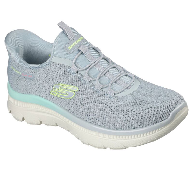 スケッチャーズ レディース シューズ スニーカー つけ加える大きさ SKECHERS Women\u0027summits Pluslip-Ins Lightweight Slip-On Sneakers Gray Multi 薄墨色