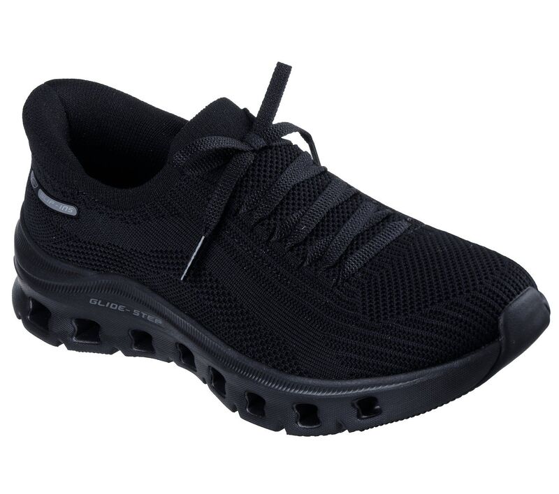 スケッチャーズ レディース シューズ スニーカー Skechers Hands Free Slip-ins Glide-Stepro Women\u0027s Comfort Sneakers Black 黒いこと