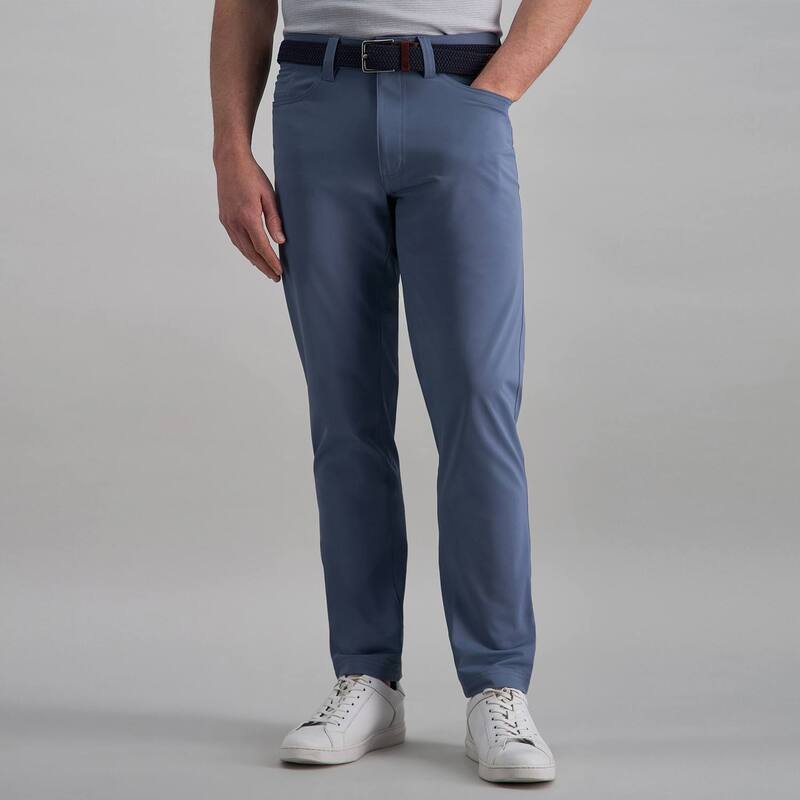 ハガー レディース ボトムス カジュアルパンツ ニット Men's Haggar Sport Stretch Knit 5-Pocket Straight Fit Pants Medium Blue ブルー｜ReVida 店