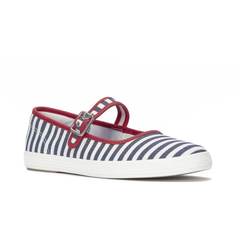 ケッズ レディース シューズ スニーカー Keds Maisie Women\u0027slip-On Mary Jane Shoes White Navy Red 白いこと