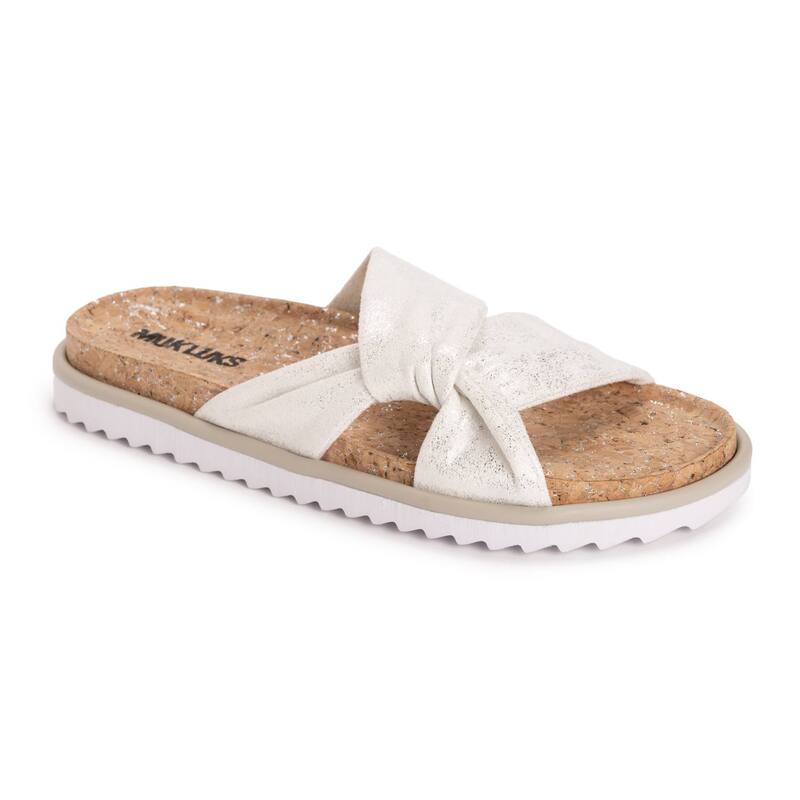 ムクルクス レディース シューズ サンダル MUK LUKS Jazmine Women'slip-On Sandalsilver シルバー|ReVida 店