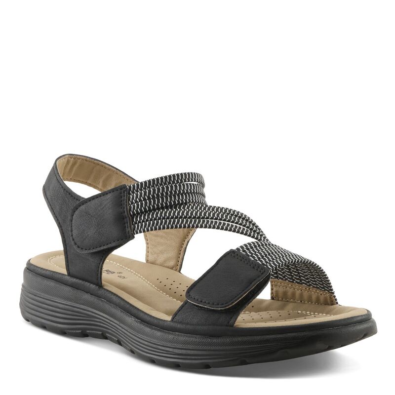 フレクサス レディース シューズ サンダル アンクル Flexus by Spring Step Abie Women\u0027s Cushioned Ankle Strap Sandals Black 黒いこと