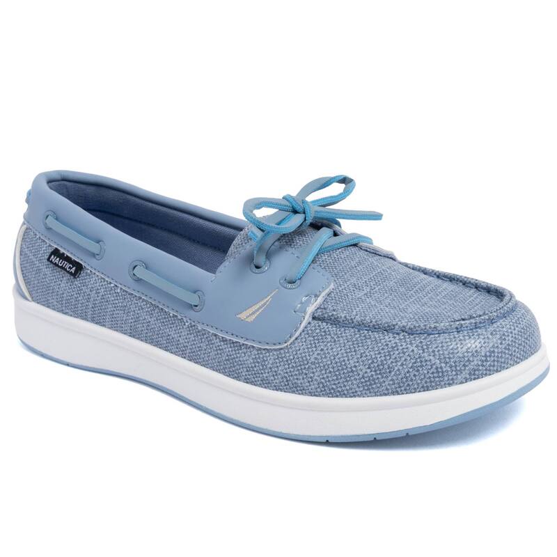 ナウティカ レディース シューズ スニーカー Nautica Women\u0027s Datepalm Slip-On Casual Boat Shoes Dusty Blue 青み
