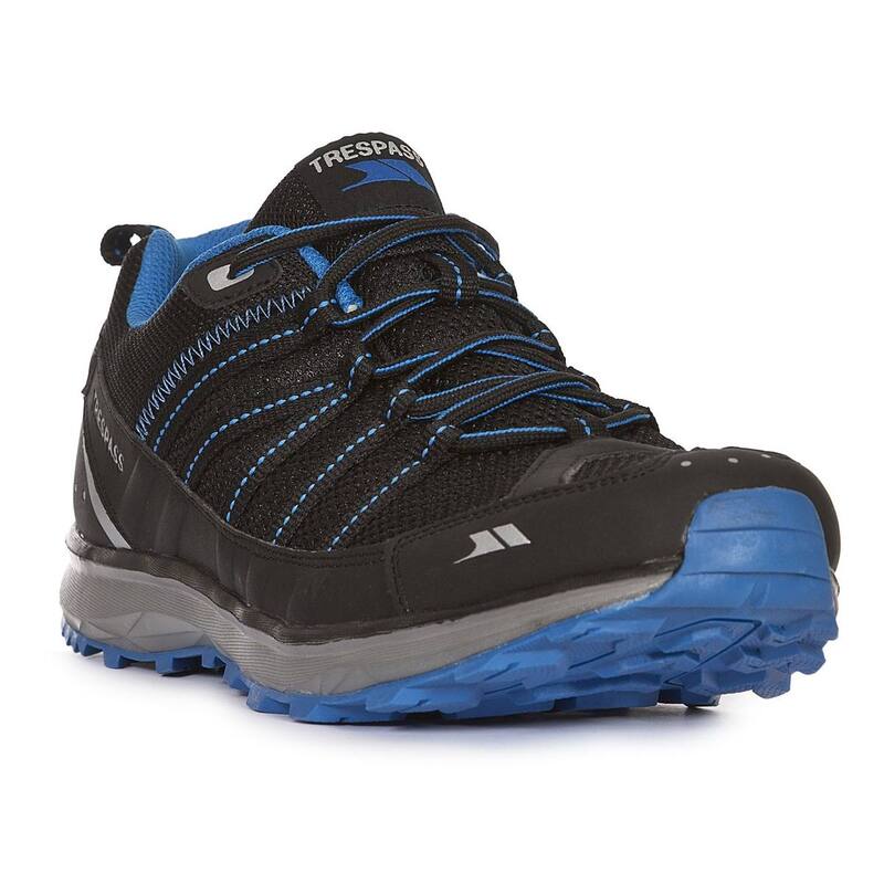 トレス通行手形 レディース シューズ スニーカー Trespass Mens Pace Lightweight Active Trainers Black 黒いこと 靴-レディース靴