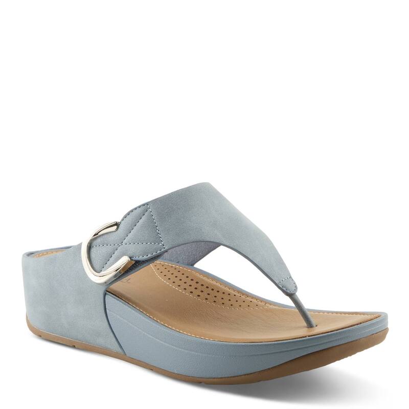 パトリシア レディース シューズ サンダル Patrizia Oceanfront Lux Women\u0027s Ring Detail Wedge Slide Sandalsky Blue 青み