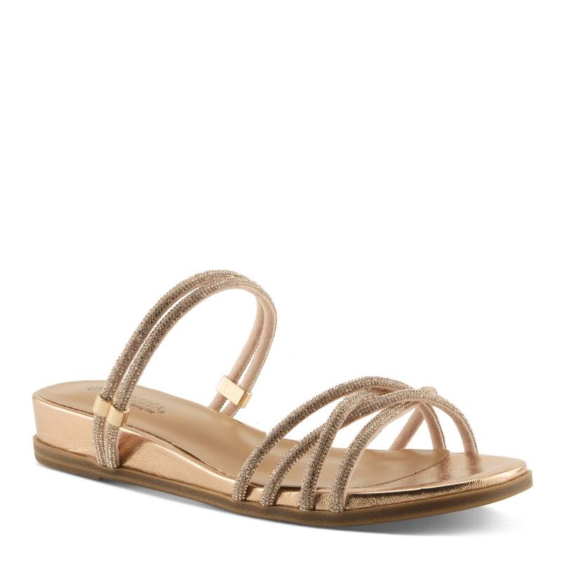 パトリシア レディース シューズ サンダル Patrizia Paparella Women\u0027slip-On Strappy Sandals Champagne 三鞭酒