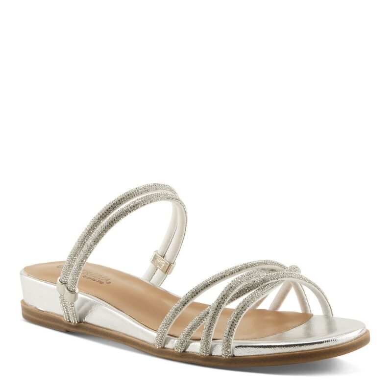 パトリシア レディース シューズ サンダル Patrizia Paparella Women\u0027slip-On Strappy Sandalsilver しろがね色