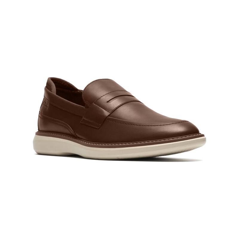 クラークス レディース シューズ スリッポン・ローファー なめし革 Clarks Brantin Men\u0027s Leather Slip-On Loafers Tan Leather タン