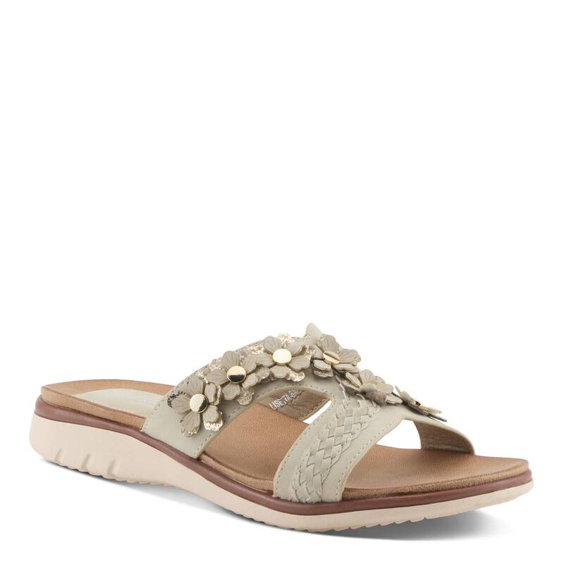 パトリシア レディース シューズ サンダル 御花柄 御花 Patrizia Lisetta Women\u0027s Flat Slide Sandals with Floral Accent Bone Multi マルチ色つや