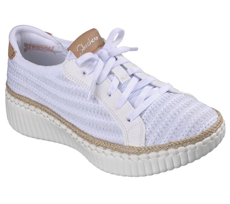 スケッチャーズ レディース シューズ サンダル Skechers Wilshire Blvd Passion Play Women\u0027shoes White Silver 白いこと