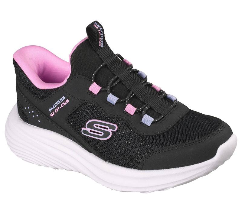 スケッチャーズ レディース シューズ スニーカー Skechers Hands Free Slip-ins Bounder Pro Girls Cushioned Sneakers Black 黒いこと