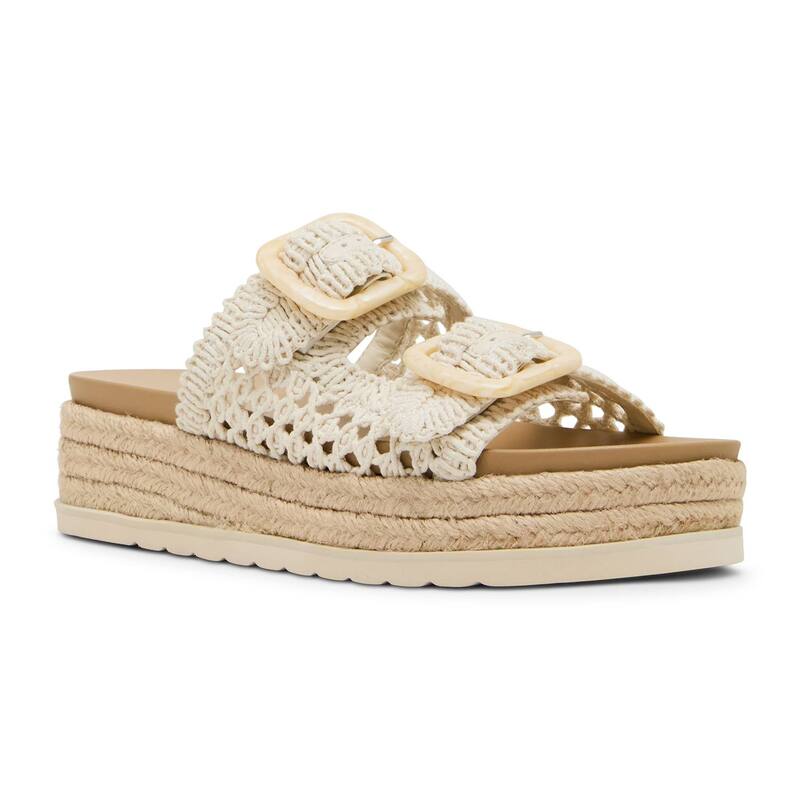 マッデンガール レディース シューズ サンダル madden girl Annika Women's Wedge Sandals Lt Natural｜ReVida 店