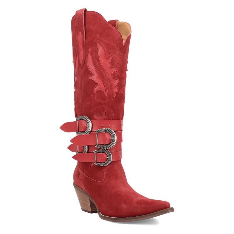 ディンゴ レディース シューズ ブーツ・レインブーツ スエード レザー Dingo Buck Wild Women'suede Leather Boots Red レッド|ReVida 店