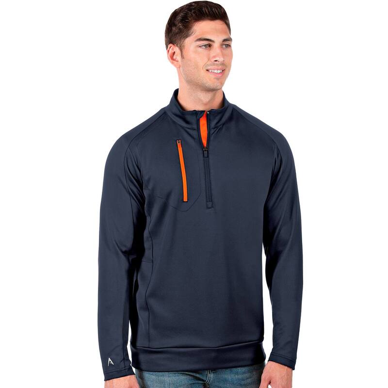 アンティグア レディース トップス Tシャツ Men Antigua Generation 1/2-Zipullover Orange Slate スレート