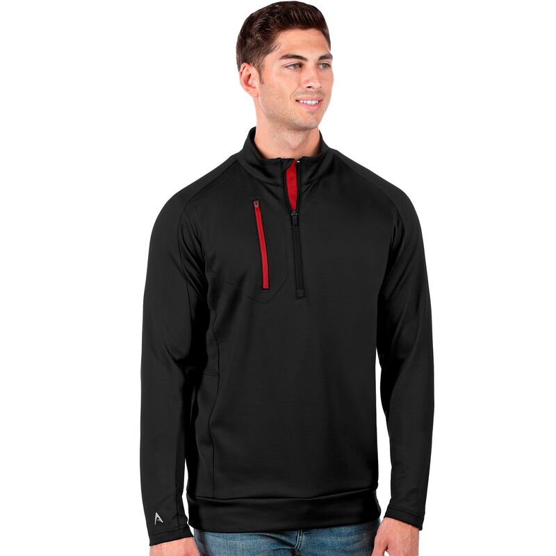 アンティグア レディース トップス Tシャツ Men Antigua Generation 1/2-Zipullovered Black ブラック