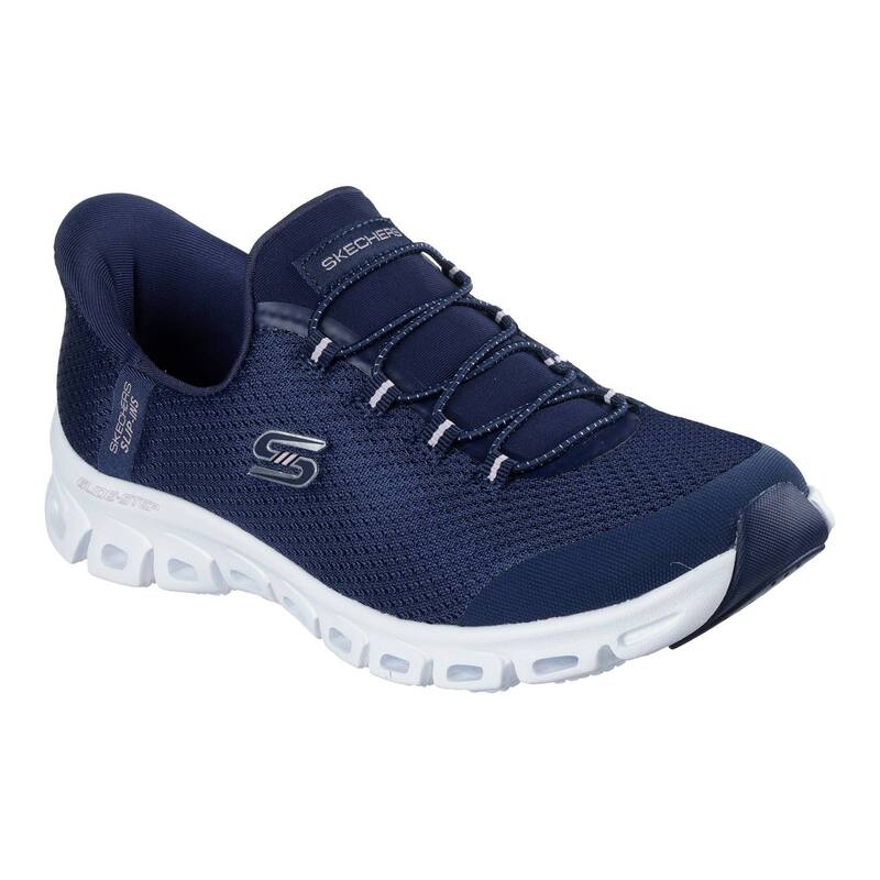 スケッチャーズ レディース シューズ スニーカー Skechers Hands Free Slip-ins Glide-Stepursuit Women\u0027sneakers Navy White 白いこと