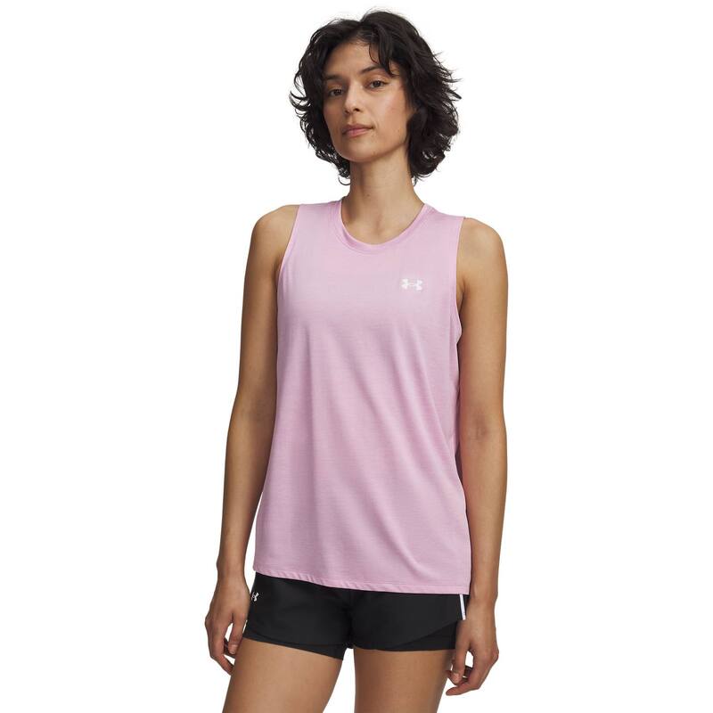 アンダーアーマー レディース トップス Tシャツ Women's Under Armour Tech Tank Topink Dawn ピンク|ReVida 店