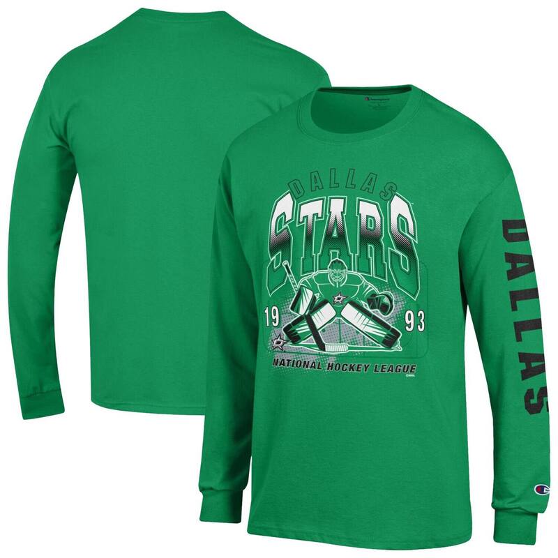 チャンピオン レディース トップス Tシャツ ジャージー Men's Champion Kelly Green Dallastars Long Sleeve Jersey T-Shirt Str Green グリーン｜ReVida 店