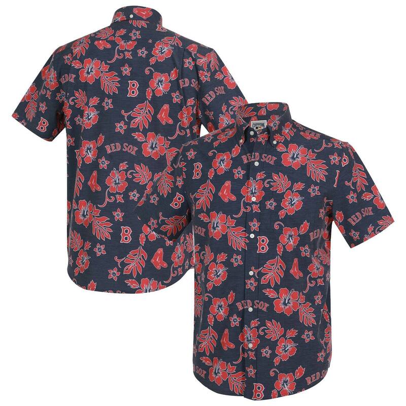 レインスプーナー レディース トップス プルオーバー 落ちこむ Men\u0027s Reyn Spooner Navy Boston Red Sox Cooperstown Kekai Performance Button-Down Top Rsx Navy 米国海軍