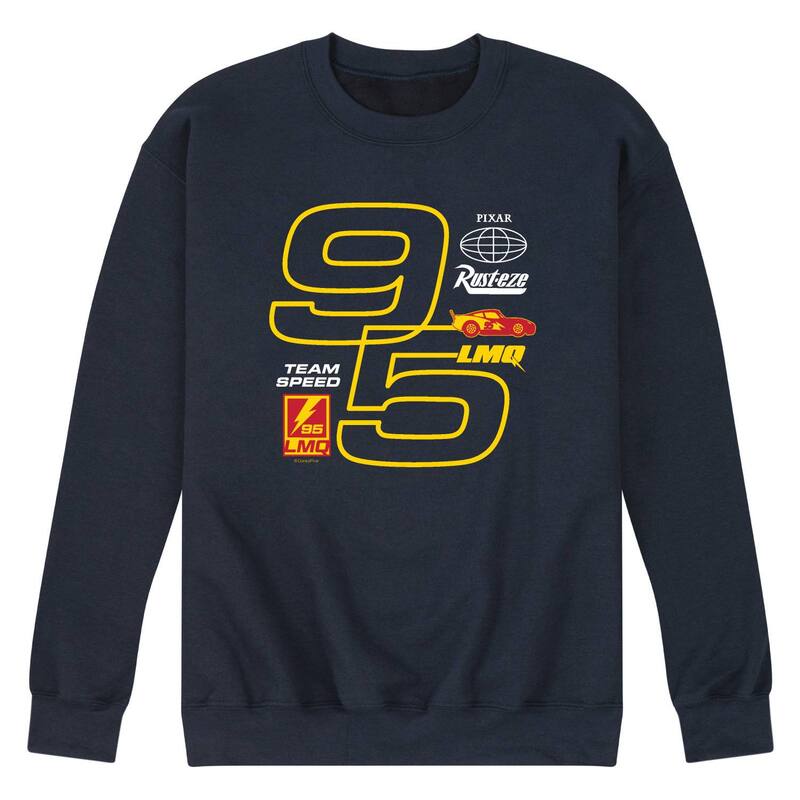 アニメ文字記号 レディース トップス ティーシャツ 汗水 フリース Licensed Character Men\u0027s Disney / Pixar\u0027s Cars Lightning McQueen 95 Fleece Sweatshirt Navy 米国海軍