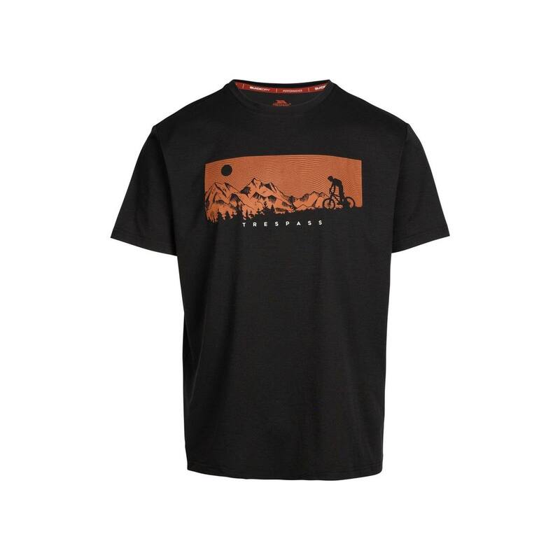 トレスパス レディース トップス Tシャツ Trespass Mens Nellow Biker T-Shirt Black ブラック|ReVida 店