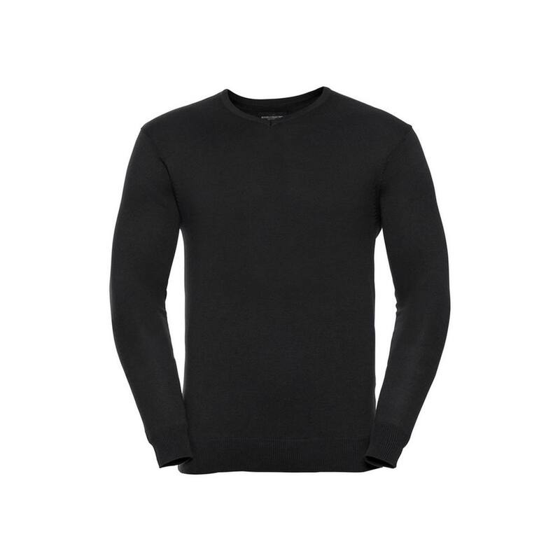 ラッセルアスレチック レディース トップス プルオーバー V素っ首 流汗 綿織物 アクリル繊維 Russell Athletic Russell Collection Mens Cotton Acrylic V Neck Sweatshirt Black 黒いこと