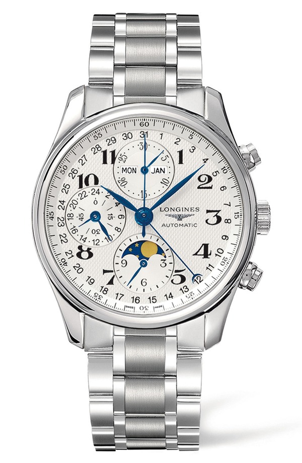 ロンジン レディース アクセサリー 腕時計 Longines Master Automatichronograph Bracelet Watch, 40mm White ホワイト|ReVida 店