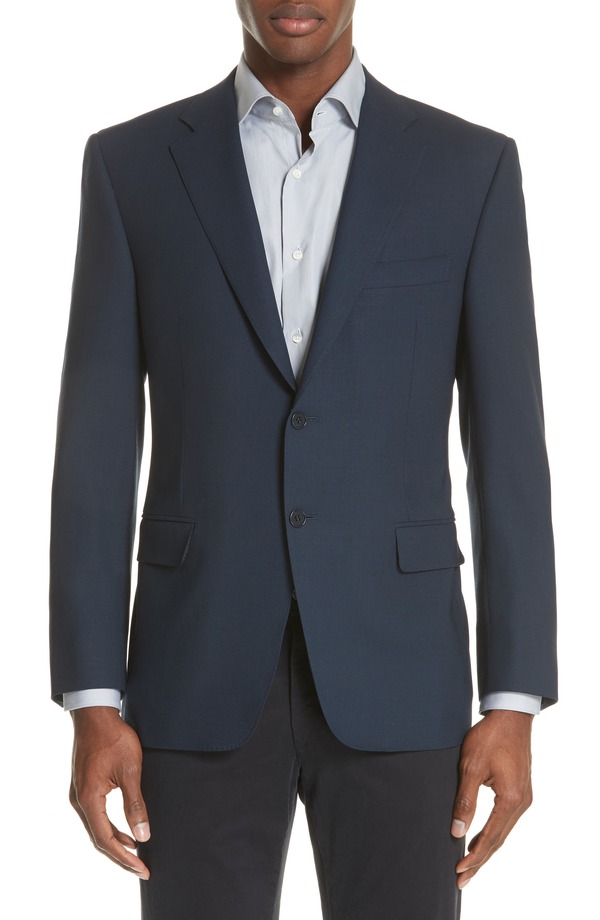 カナーリ メンズ アウター 上衣・上衣 羊毛 スポーツジャケット Canali Classic Fit Wateresistant Navy Wool Blazer Navy 米国海軍