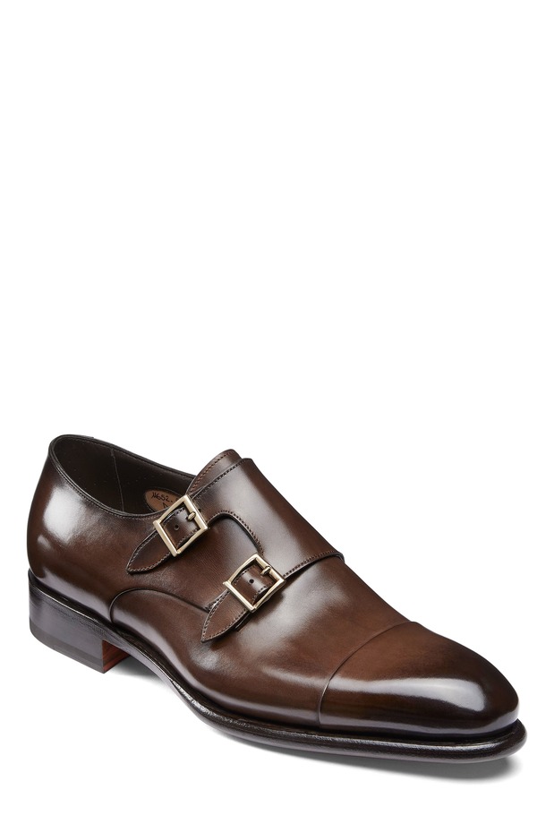 サントーニ メンズ シューズ モンクストラップ モンク SantoniRA Double Monk Strap Shoe Tan タン
